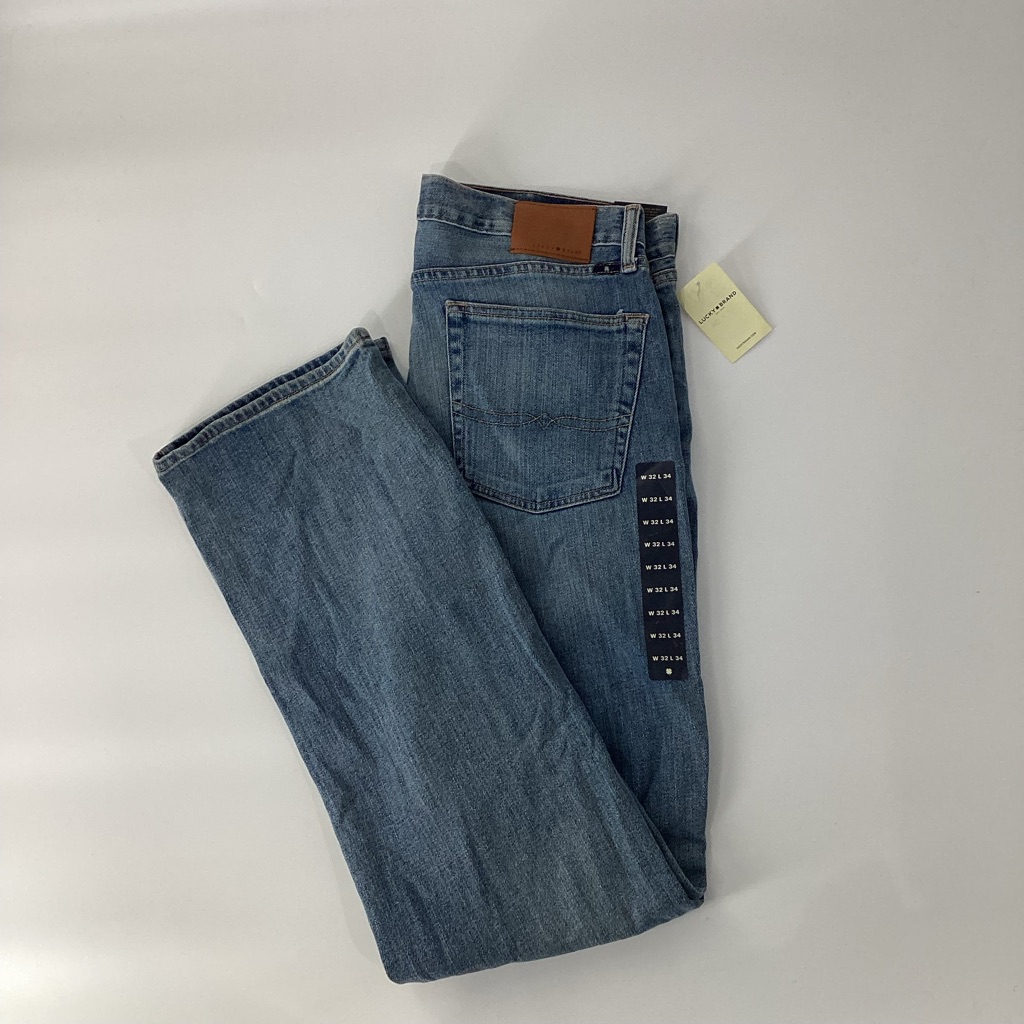 Lucky Brand Blue Straight Pants Jeans 32x34 Nwt 98 Cotton
